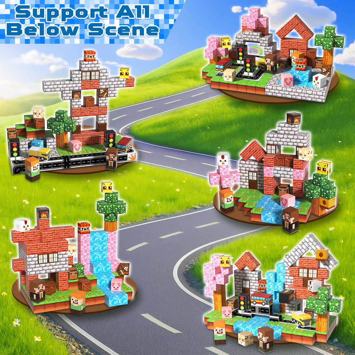 200PCS Magnetic Block| Magnetic Building Blocks Toys for Boys Girls 3-4,5-6,8-12,STEM Sensory Educational Magnet Blocks Cube Stacking Toy for Kids Toddlers 3+Halloween Christmas Birthday Gifts 🍁 All In One Marketplace Canada