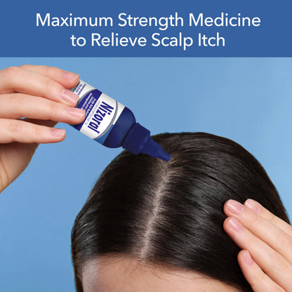 Nizoral Scalp Itch Relief Liquid—Relieves Scalp Itch and Soothes, Calms and Hydrates with Maximum Strength Anti-Itch Medicine (Hydrocortisone 1%), 60 ml
