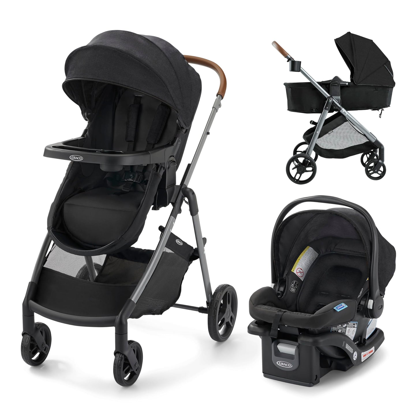 Graco Modes Trio Travel System | Riordan (Black) | 3-in-1 Baby Stroller and Car Seat Combo | Rear-Facing from 1.8-16 kg (4-35 lb) 🍁 All In One Marketplace Canada
