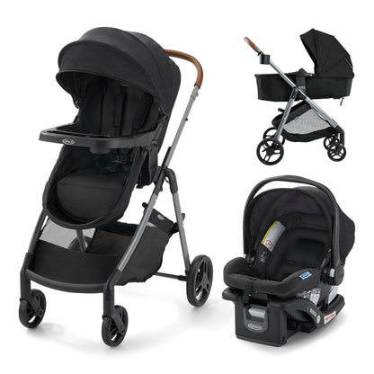 Graco Modes Trio Travel System | Riordan (Black) | 3-in-1 Baby Stroller and Car Seat Combo | Rear-Facing from 1.8-16 kg (4-35 lb) 🍁 All In One Marketplace Canada