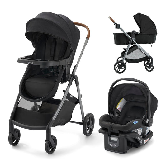 Graco Modes Trio Travel System | Riordan (Black) | 3-in-1 Baby Stroller and Car Seat Combo | Rear-Facing from 1.8-16 kg (4-35 lb) 🍁 All In One Marketplace Canada Graco