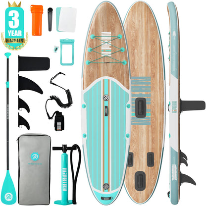 Niphean Inflatable Stand Up Paddle Board with SUP Accessories, 10'6'' All-Round Inflatable SUP, Anti-Slip EVA Deck, Inflatable Paddle Board for Adults & Youth