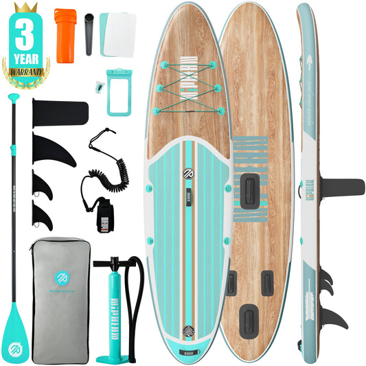 Niphean Inflatable Stand Up Paddle Board with SUP Accessories, 10'6'' All-Round Inflatable SUP, Anti-Slip EVA Deck, Inflatable Paddle Board for Adults & Youth
