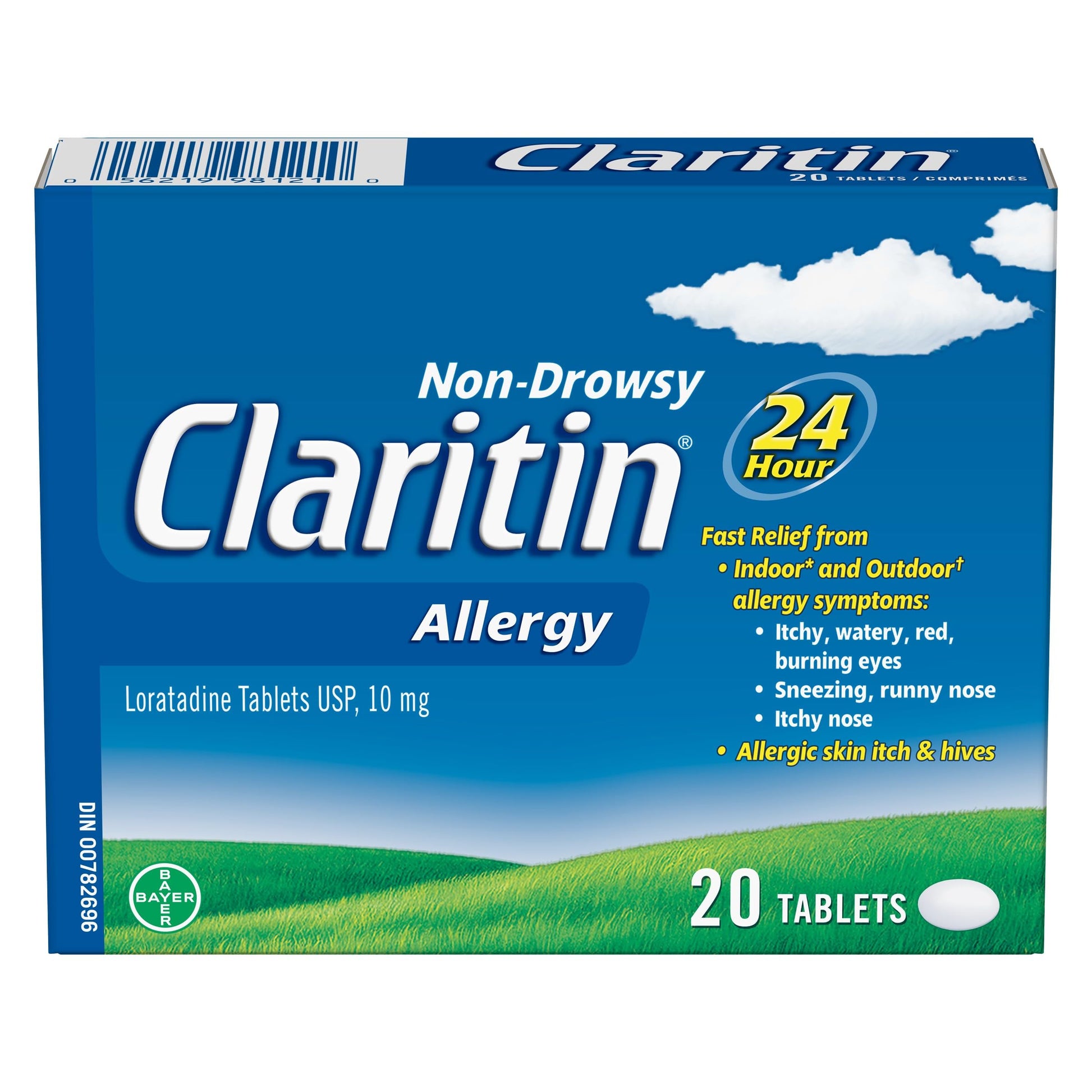 Claritin Allergy Medicine, 24-Hour Non-Drowsy Relief 10 mg, 20 Tablets - Available at All In One Marketplace Canada