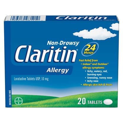 Claritin Allergy Medicine, 24-Hour Non-Drowsy Relief 10 mg, 20 Tablets - Available at All In One Marketplace Canada