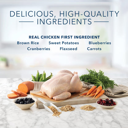 Blue Buffalo Tastefuls Chicken & Brown Rice Recipe Dry Indoor Cat Food for Adult Cats, Real Chicken First, Deliciously Healthy Natural Cat Food, Supports Digestive Care and Coat Health, 7 lbs.