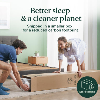 Zinus Twin Mattress - 10 Inch Foam & Spring Hybrid Mattress, Affordable Mattress, CertiPUR-US Certified Foam, Mattress in a Box, 10-Year Warranty, Twin Size Zinus