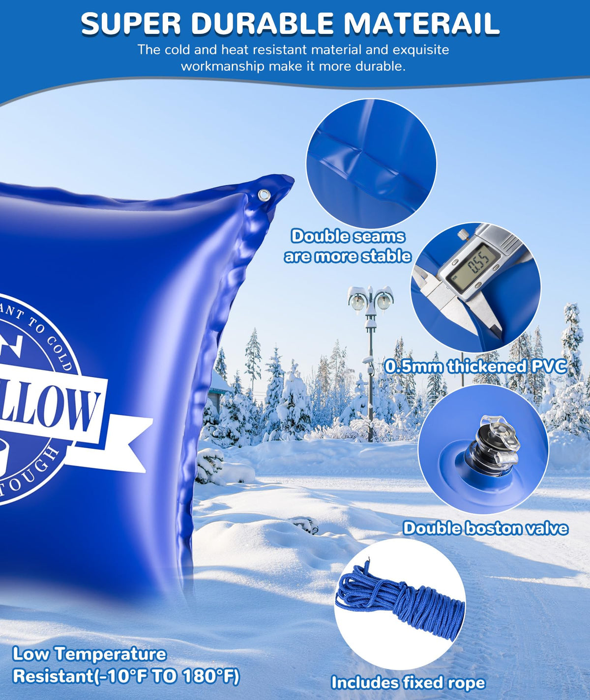 EPN Pool Pillows for Above Ground Pools, 6 x 6 Ft, Pool Winterizing Pillow 🍁 All In One Marketplace Canada