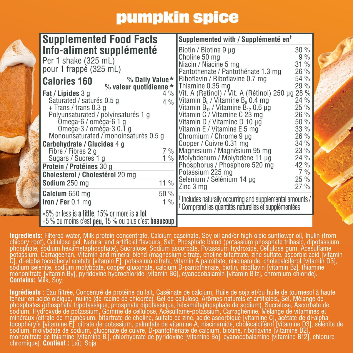 Premier Protein Shake, Limited Edition Pumpkin Spice, 30g Protein, 1g Sugar, 11.5 Fl Oz (Pack of 10)