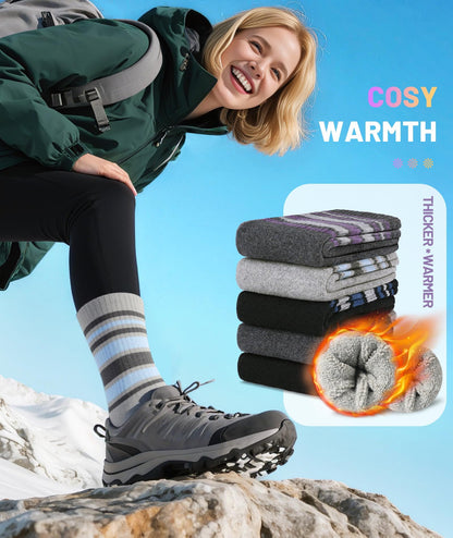 SIMIYA Merino Wool Socks for Women 5 Pairs Extra Thick Winter Thermal Warm 🍁 All In One Marketplace Canada