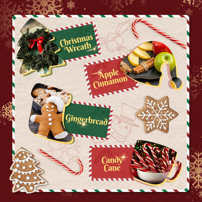 Christmas Scented Wax Melts, Strong Scentsy Wax Melts, Wax Cubes for Warmer - Christmas Wreath, Apple Cinnamon, Gingerbread, Candy Cane, Eggnog, Christmas Pudding, Cranberry, Sugar Cookie 🍁 All In One Marketplace Canada