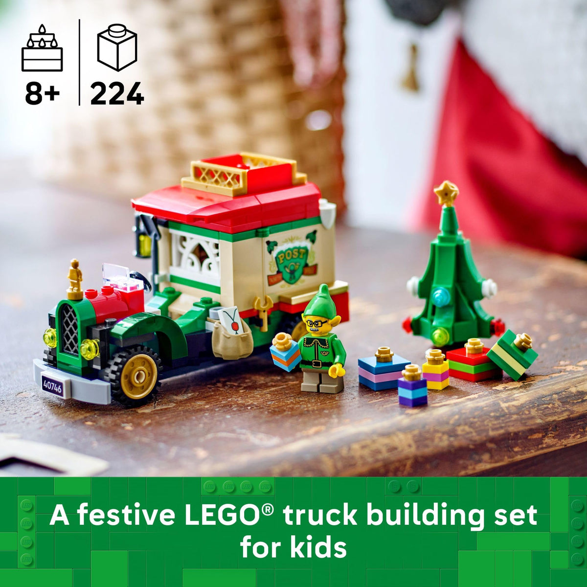 LEGO Santa’s Delivery Truck Building Toy for Kids - Construction Set for Play or Christmas Decor - Building Blocks for Girls & Boys, Ages 8+ - Holiday Craft Ideas for Families - 40746 🍁 All In One Marketplace Canada