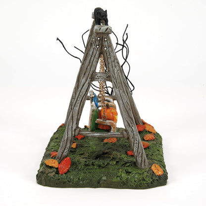 Department 56 Village Collection Accessories Halloween Got a Push Spooky Swingset Figurine, 4.25 Inch, Multicolor