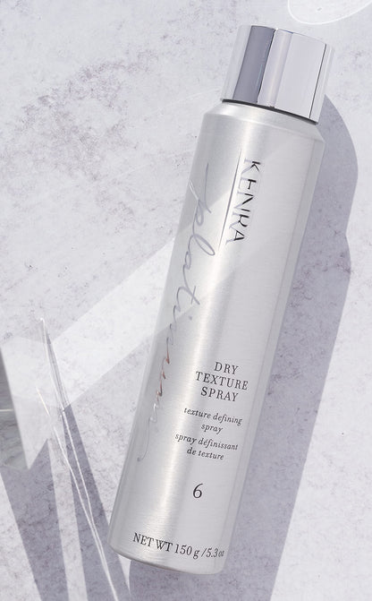 Kenra Platinum Dry Texture Spray 6 | Lightweight Texture Spray for Grit, Grip & Style Definition | 147 mL