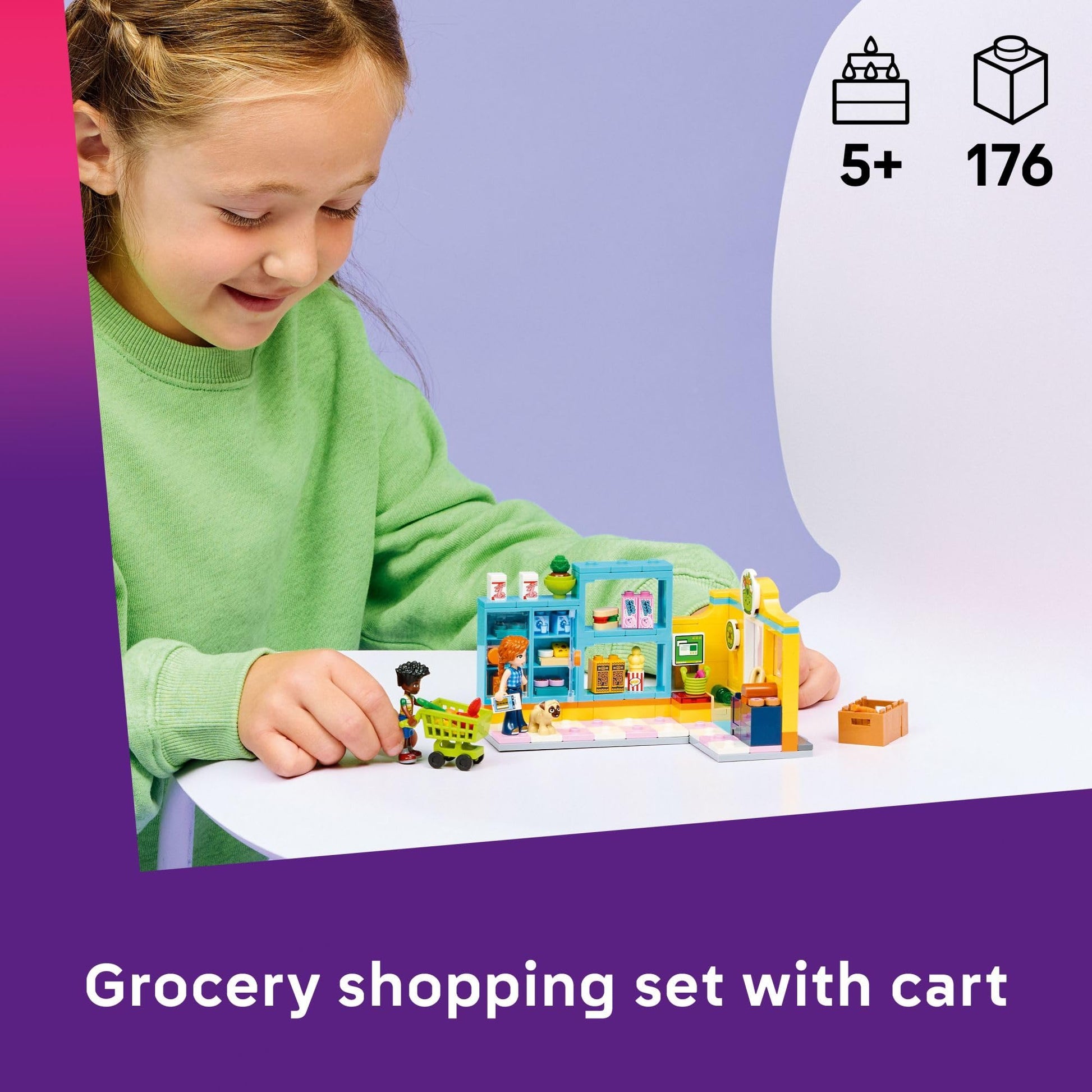 LEGO Friends Heartlake City Convenience Store Building Toy for Girls & Boys - Pretend Play Set for Kids, Ages 5+ - W/Autumn & Zac Minidolls, 1 Toy Dog, & Accessories - Gift Idea for Birthdays - 42680 LEGO
