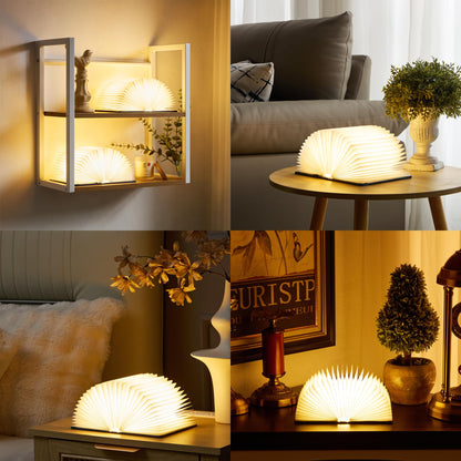 Book Lovers Gift Book Lamp, 5-Color LED, Foldable Lamp, Hot Foil Cover 🍁 All In One Marketplace Canada