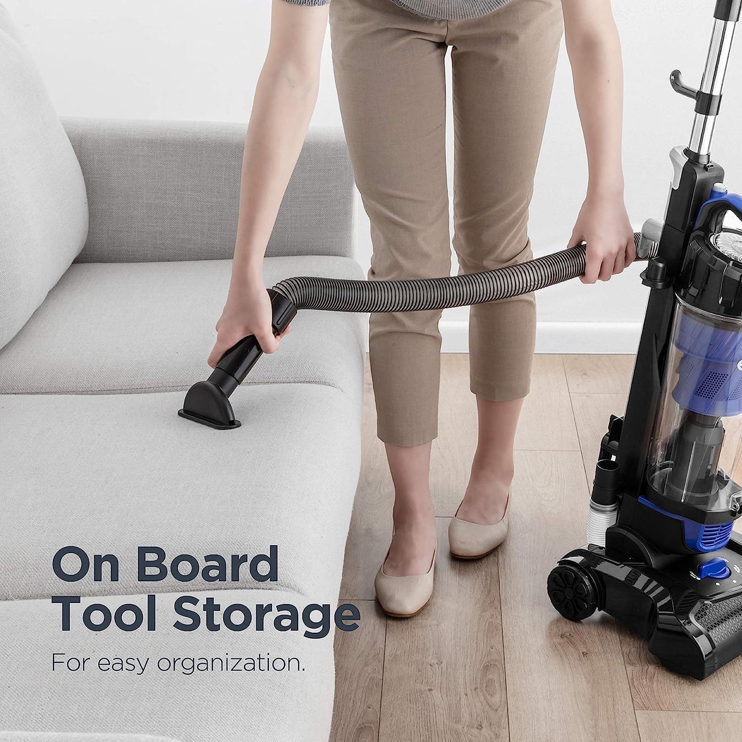 Eureka Powerful Bagless Upright Vacuum Cleaners for Home Pets, Lightweight Household Vacuum Cleaner for Carpet and Hard Floor, PowerSpeed NEU280C with Pet Turbo Brush, Blue - Available at All In One Marketplace Canada
