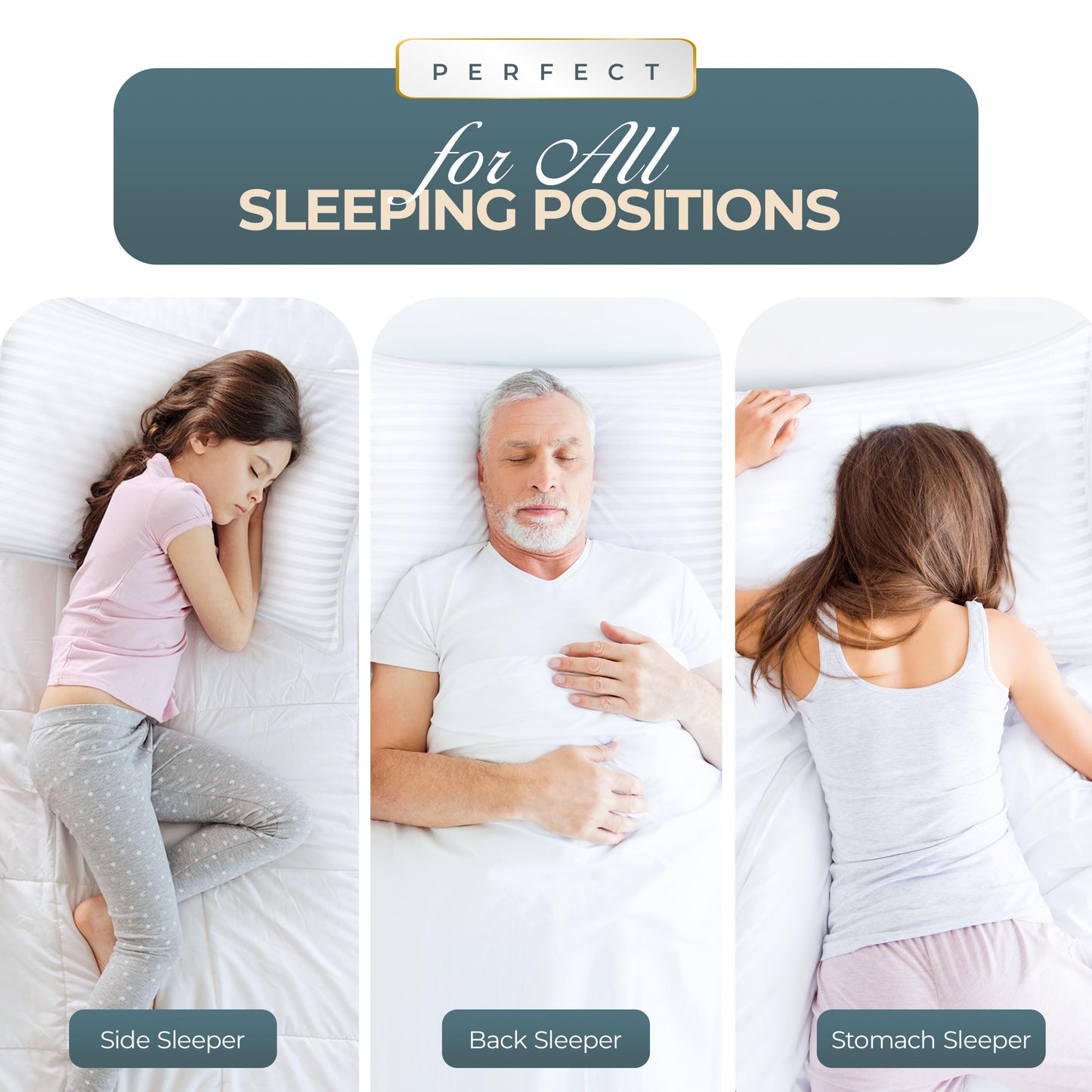 Utopia Bedding Pillows Queen Size 2 Pack – Soft, Supportive Hotel Quality Bed Pillow, Down Alternative Cooling Pillow for Side, Back or Stomach Sleepers, Premium Queen Pillows - Available at All In One Marketplace Canada