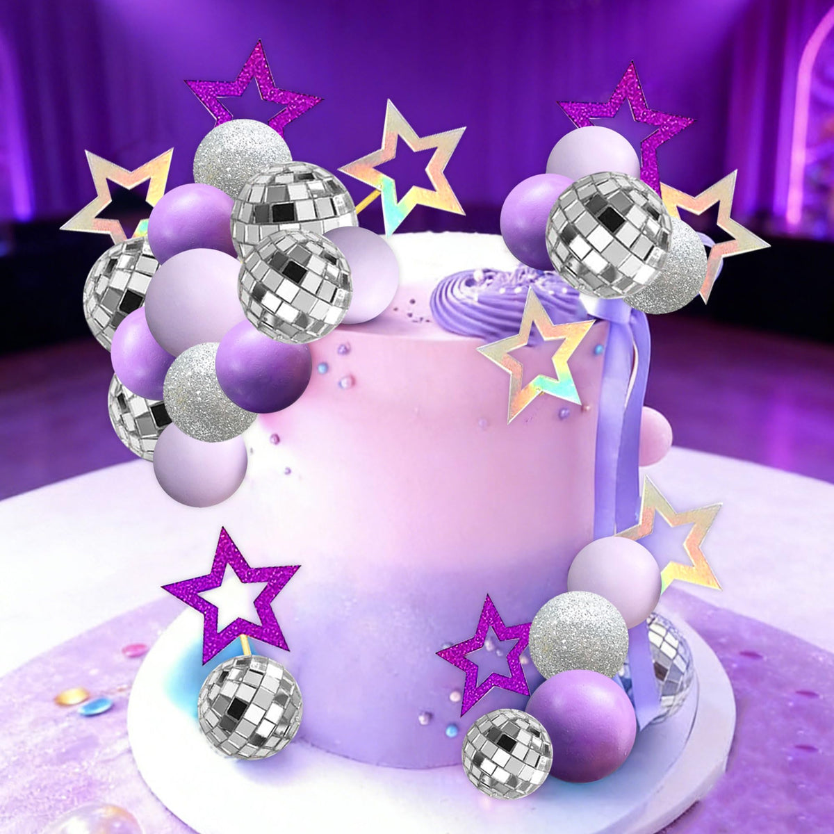 LaVenty Purple Disco Balls Cake Topper Pop Music Hunters Party Supplies 🍁 All In One Marketplace Canada