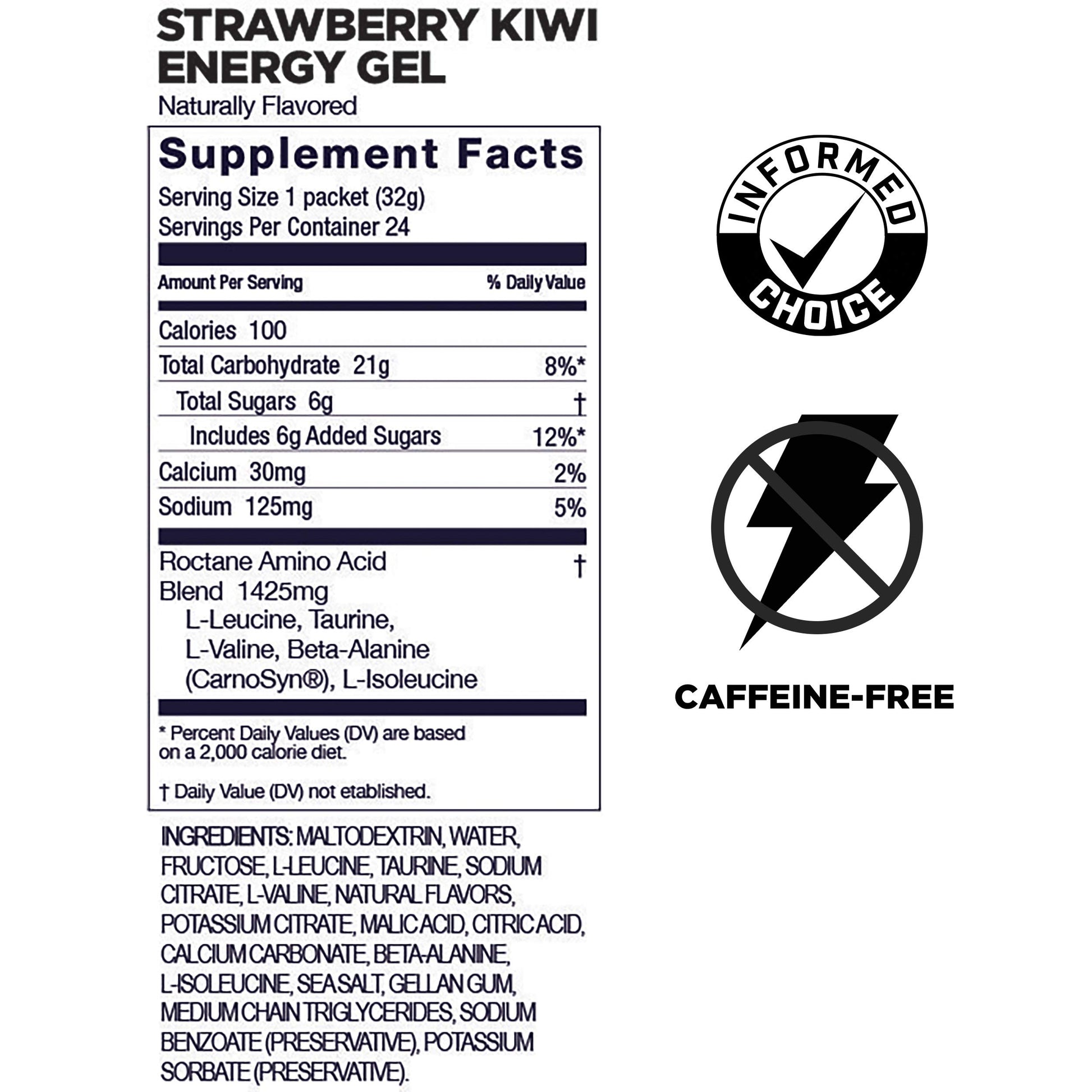 GU Roctane Ultra Endurance Energy Gel - Strawberry Kiwi (24 Pack)