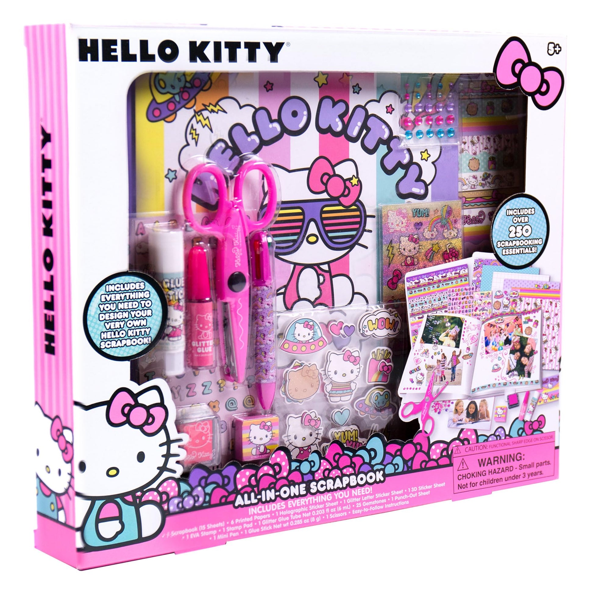 Horizon Group USA Hello Kitty All-In-One Scrapbook, Over 250 Sanrio Stationery, Cute School Supplies, Hello Kitty Notebook, Kawaii Stationery Horizon Group USA