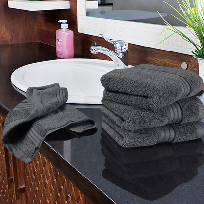Utopia Towels 12 Pack Premium Wash Cloths Set, 12 by 12 Inches, 100% Cotton Ring Spun, Highly Absorbent and Soft Feel Washcloths for Bathroom, Spa, Gym, and Face, Grey - Available at All In One Marketplace Canada