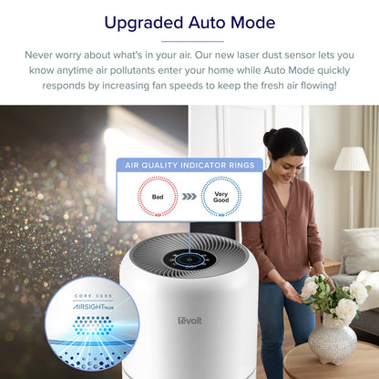 Levoit Smart Air Purifiers with Alexa for Large Room, Core 300S-P