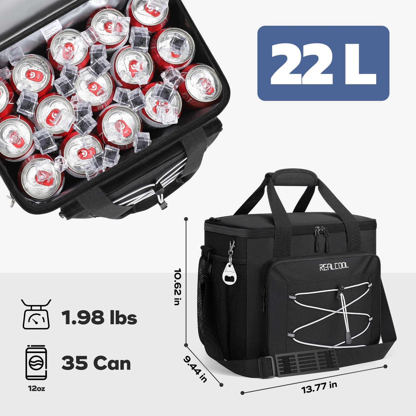 RealCool 35/45 Can Collapsible Soft Cooler Bag, Leakproof Ice Chest 🍁 All In One Marketplace Canada