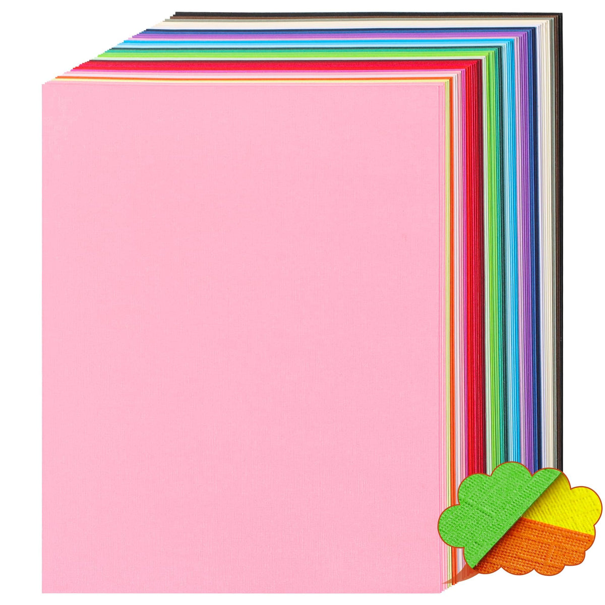 60 Sheets Textured Cardstock 85Ib 30 Colors Construction Paper 8.5"x11" 🍁 All In One Marketplace Canada