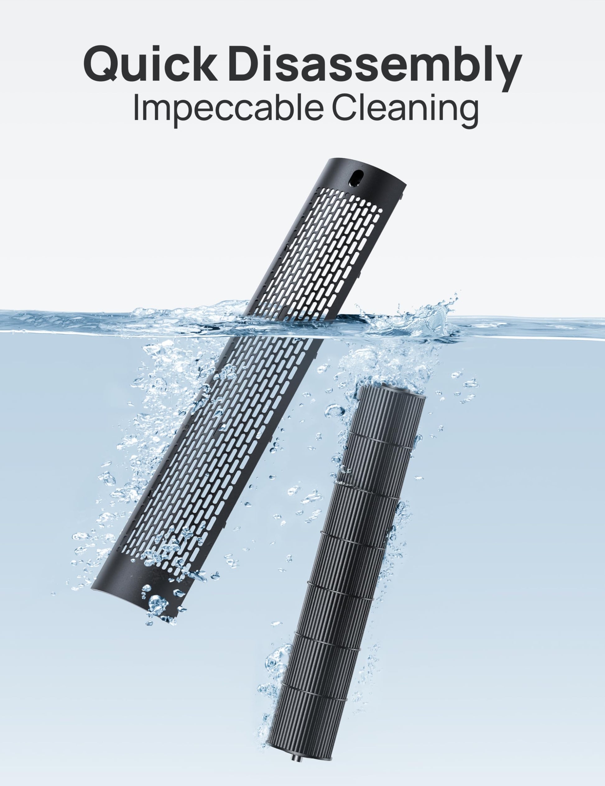 DREO Smart Tower Fan for Bedroom, Upgraded DC 9 Speeds 20dB Ultra-Quiet Floor Fan, 90° Oscillating Fans with 28ft/s Velocity, 12H Timer, Standing Fan, Bladeless Fan Powerful for Home Office Room - Available at All In One Marketplace Canada