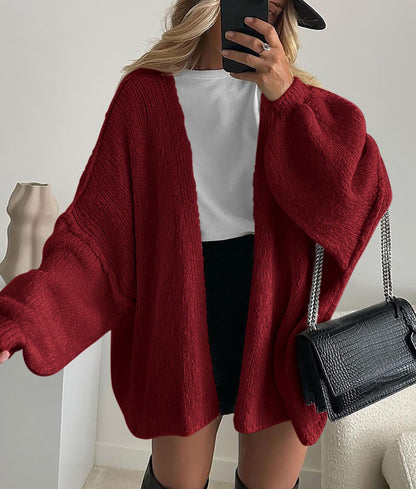 PRETTYGARDEN Womens Open Front Oversized Cardigan Sweaters Wine Red 🍁 All In One Marketplace Canada