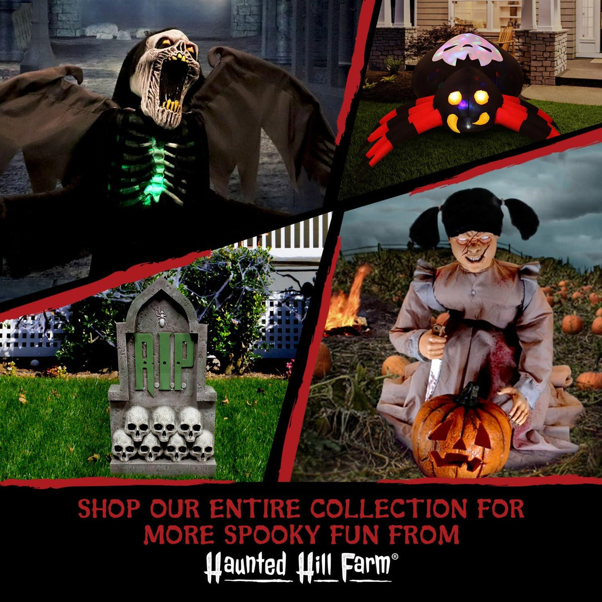 Haunted Hill Farm, clown animé Smalls de 140 cm sur balançoire, décoration d'Halloween pour intérieur ou extérieur couvert, fonctionne sur piles, décoration de fête