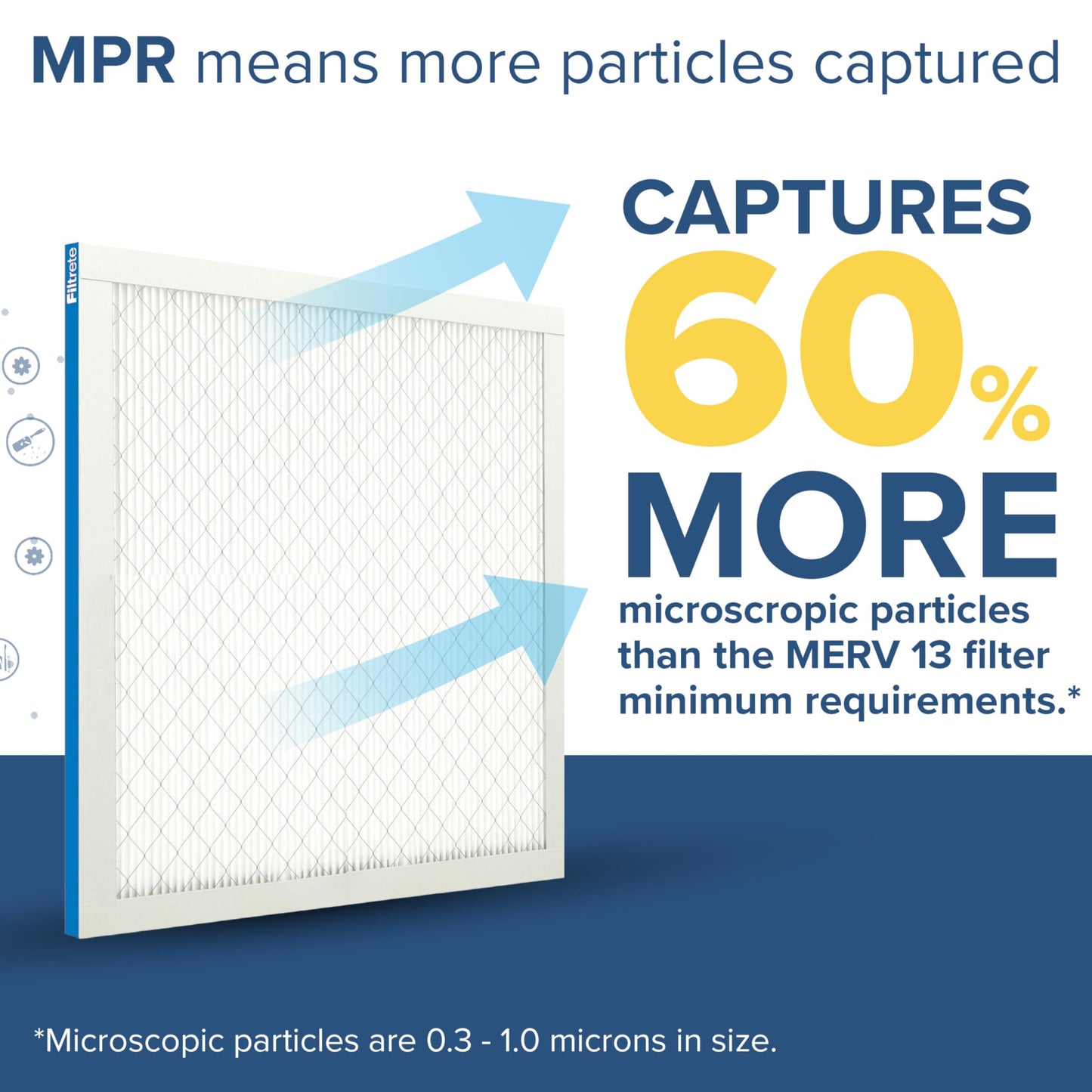 Filtrete 16x25x1 AC Furnace Air Filter, MERV 13, MPR 1900, Premium Allergen, Bacteria & Virus, 3-Month Pleated 1-Inch Electrostatic Air Cleaning Filter, 4-Pack (Actual Size 15.69 x 24.69 x 0.78 in) Filtrete