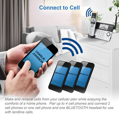 VTech IS8151-5 Answering System with 5 Handsets, Connect to Cell and Super Long Range (IS8151-5S) VTech