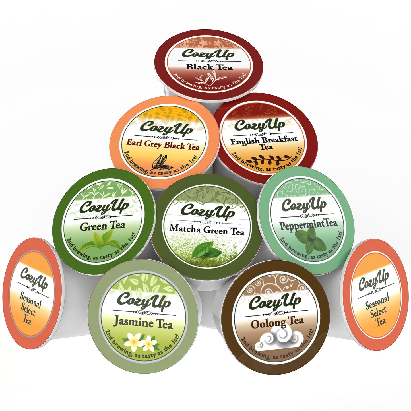 Cozy Up 100-Count Tea K-Cup Variety Pack - 10 Flavors for Keurig Brewers