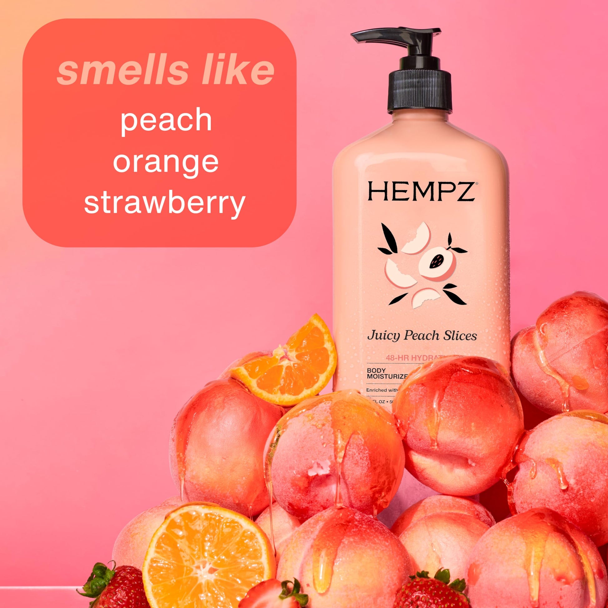 Hempz Juicy Peach Lotion, Hydrating Body Moisturizer, juicy fruit, 17 fl.oz. - Available at All In One Marketplace Canada