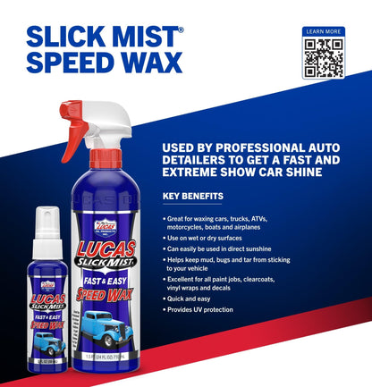 Lucas Oil LUC10160 Blue 24 Ounce Slick Mist Speed Wax Lucas Oil