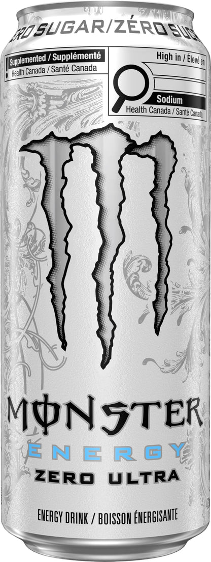 Monster Energy, Zero Ultra, 473mL Cans, Pack of 12
