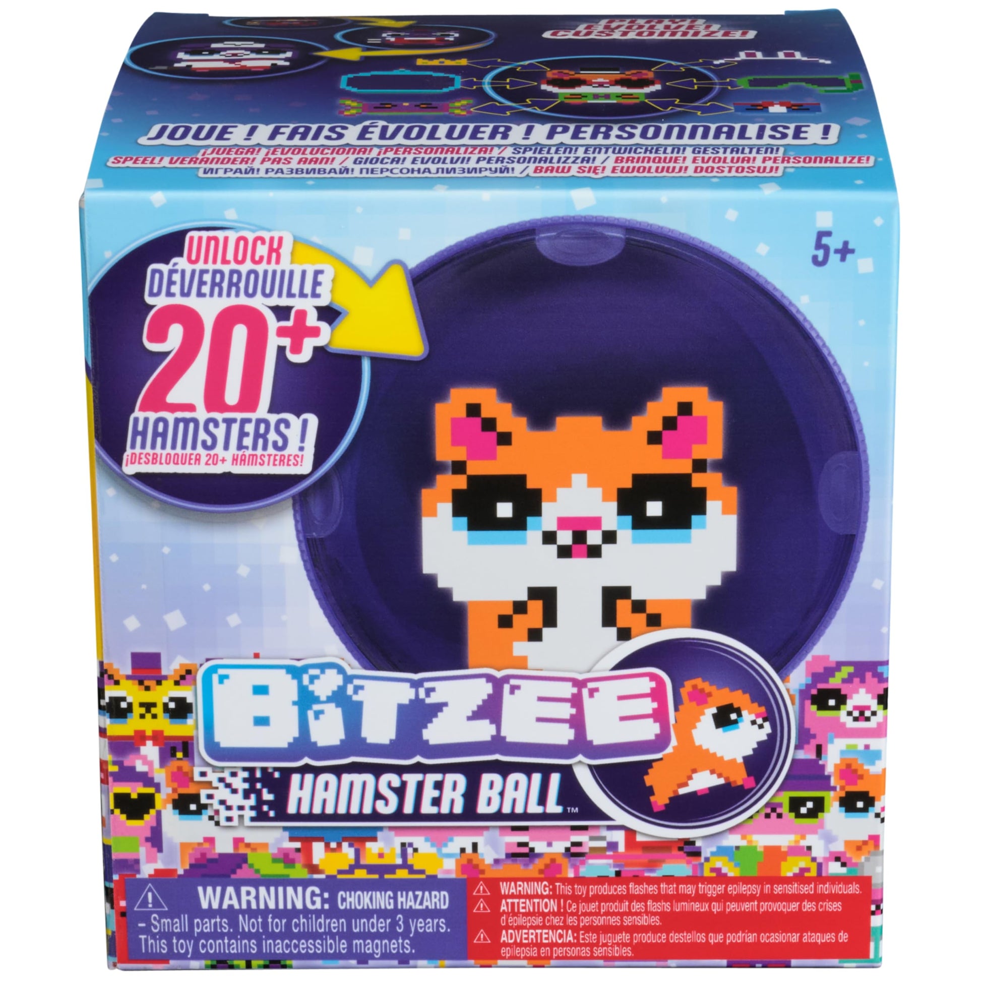 BITZEE, Hamster Ball Interactive Toy Hamster with Over 20 Hamsters Inside, Rolls & Reacts to Touch, Digital Pet Girls Toys & Boys Toys for Ages 5 and up Bitzee