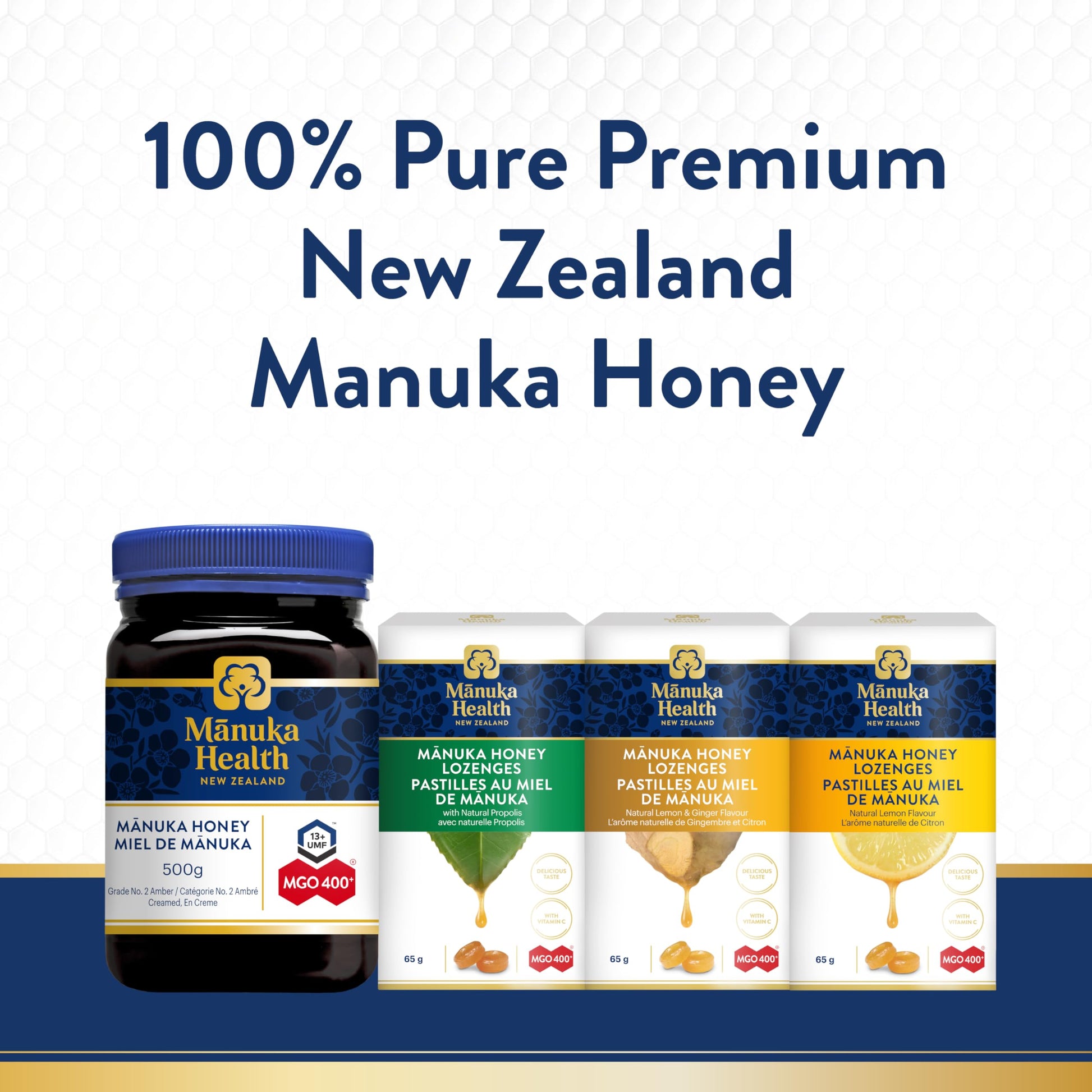 Manuka Health MGO 400+ Manuka Honey - UMF 13+ Certified, 250g Raw & Unpasteurized