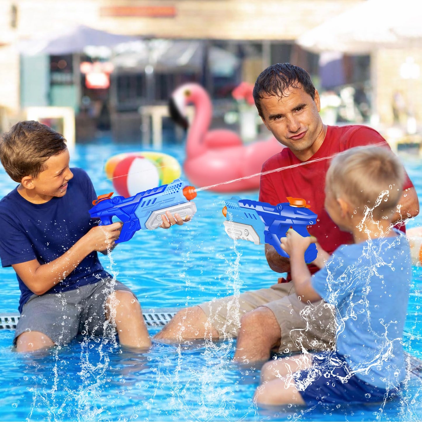 Water Guns for Kids, 3 Pack Super Water Blaster Soaker Squirt Guns 600CC High Capacity Summer Swimming Pool Beach Party Favors Water Outdoor Fighting Toy for Kids Adults Boy Girl