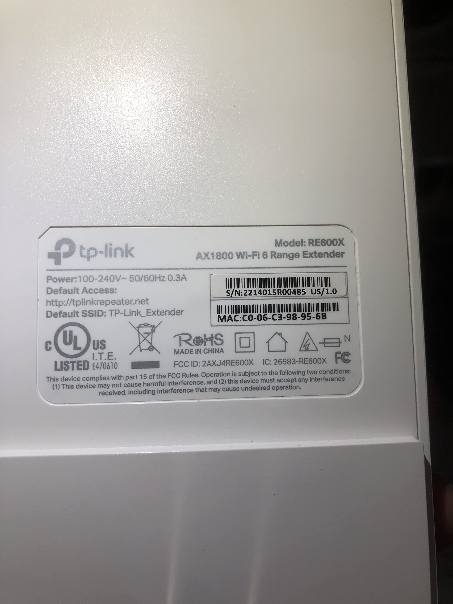 TP-Link AX1800 WiFi Extender Internet Booster (RE600X) - WiFi 6 Range Extender Covers up to 1500 sq.ft and 30 Devices, Dual Band, AP Mode w/Gigabit Port, APP Setup TP-Link