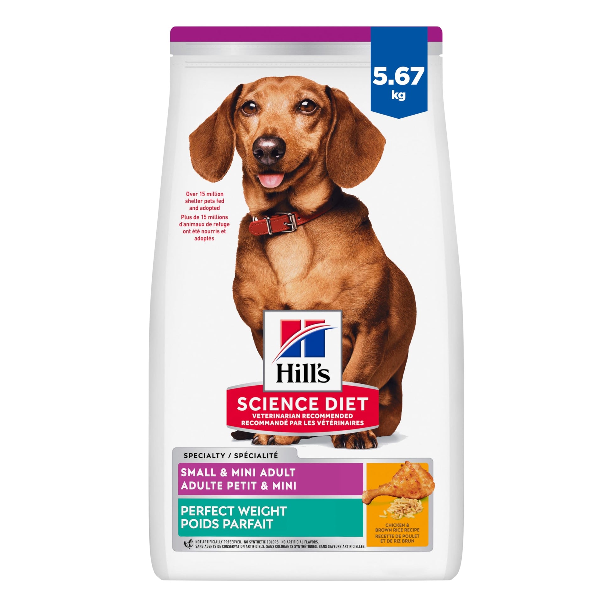 Hill's Science Diet Adult Perfect Weight Small & Mini Chicken Recipe Dry Dog Food, 5.67 kg Bag Hill's Science Diet