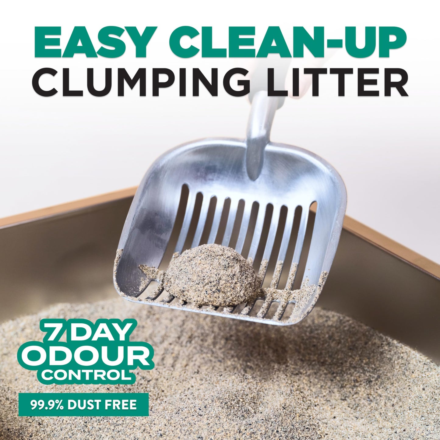 Arm & Hammer Clump & Seal Slide Clay Cat Litter, Non-Stop Odour Control, 12.7kg, 7 Days of Odour Control, Dust Free, Clumping Litter (Pack of 1)