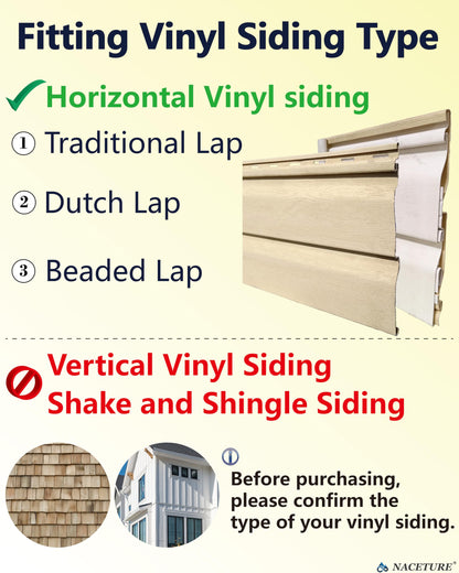 Vinyl Siding Hooks Hanger (6 Pack) | Vinyl Siding Hooks for Hanging Outdoor Deck Decor, No Drill Vinyl Siding Clips for Hanging Outside Home or Holiday Decor 🍁 All In One Marketplace Canada