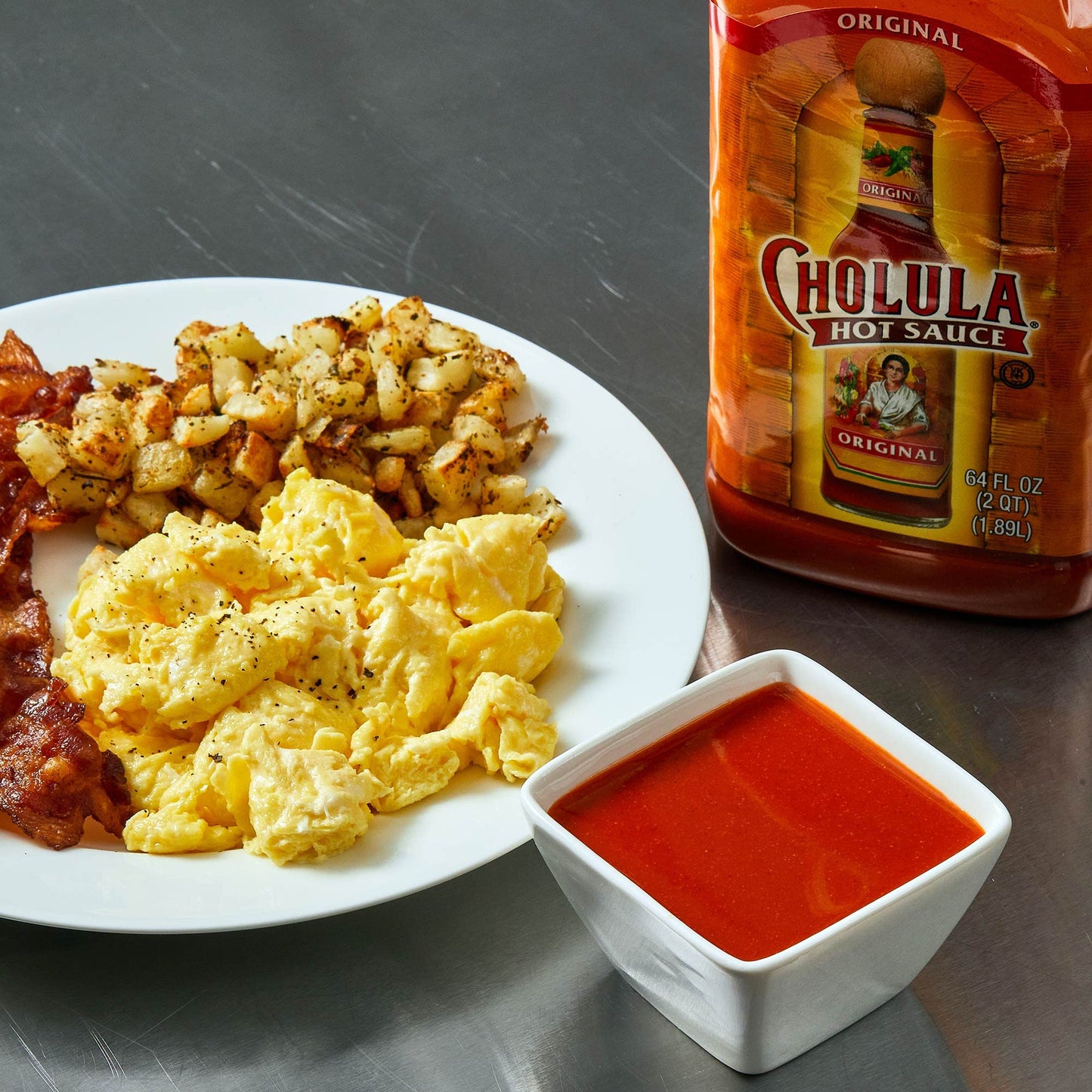 Cholula Original Hot Sauce, 1.89 L - Mexican Pepper Blend with Signature Spice, Ideal for Tacos, Eggs, Wings and More