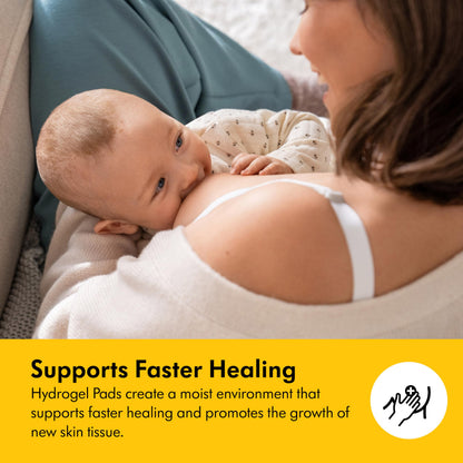 Medela Hydrogel Pads, Instant Pain Relief for Cracked or Sore Nipples from Breastfeeding and Pumping, Cooling Moisture Supports Natural Healing, Pack of 4 - Available at All In One Marketplace Canada