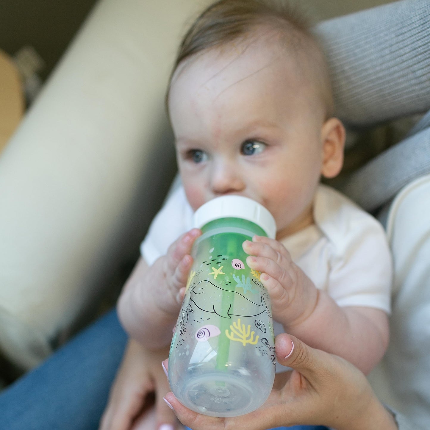 Dr. Brown’s Natural Flow Anti-Colic Options+ Wide-Neck Baby Bottle Designer Edition Bottles, Ocean Decos, 9 oz/270 mL, Level 1 Nipple, 2-Pack, 0m+ 🍁 All In One Marketplace Canada