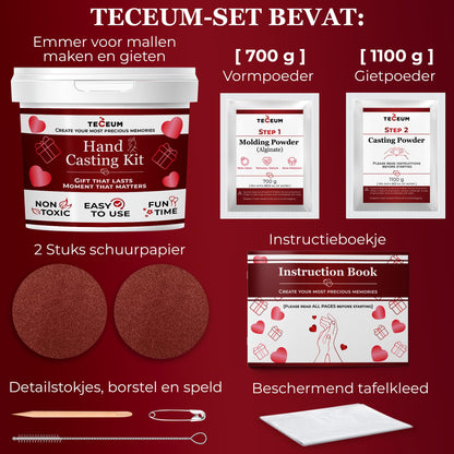 TECEUM Hand Casting Kit – Unique Gift for Couples, Family, Babies & Adults 🍁 All In One Marketplace Canada