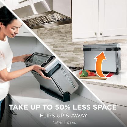Ninja Foodi 8-in-1 Digital Air Fry Oven, Large Toaster Oven, Flip-Away for Storage, 1800W, Stainless, SP101C